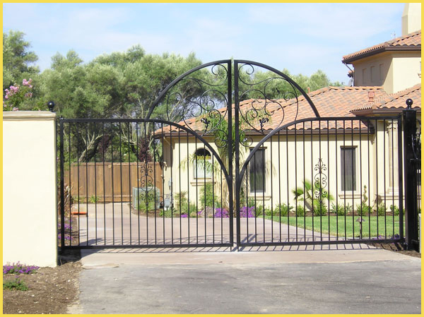 Ornamental Iron Driveway Gates - Sacramento