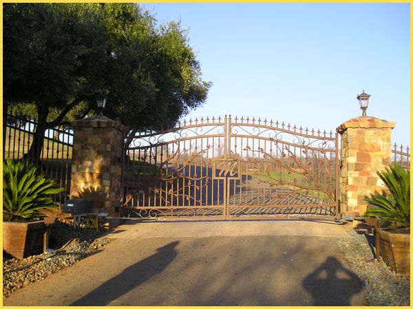 Wrought Iron Driveway Gates - Sacramento